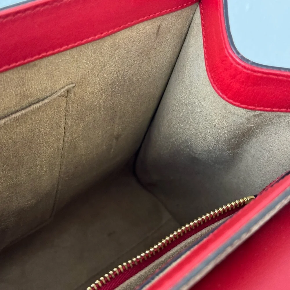 Gucci Padlock GG Coated Canvas And Leather Top Handle Bag